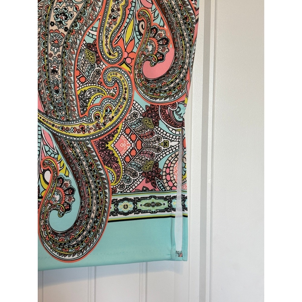 Bisou Bisou Michele Bohbot Bohemian Paisley Pencil Skirt Large NWT - Picture 3 of 10